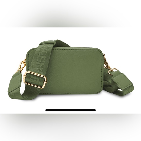 NWT Valentino Orlandi Camera Bag olive Green crossbody MSRP $159 New - Picture 2 of 5